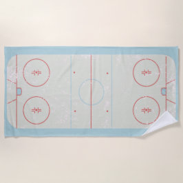 Ice Hockey Rink Disted Style Graphic Strandlaken