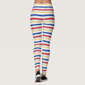Ice Hockey Rink geïnspireerde stripes Leggings (Achterkant)