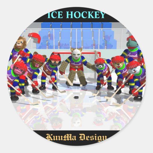 Ice hockey ronde sticker (Voorkant)