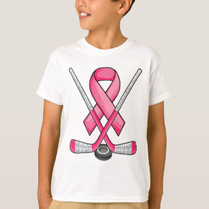 Ice Hockey Roze Lint Borst Cancer Awareness SpO T-shirt