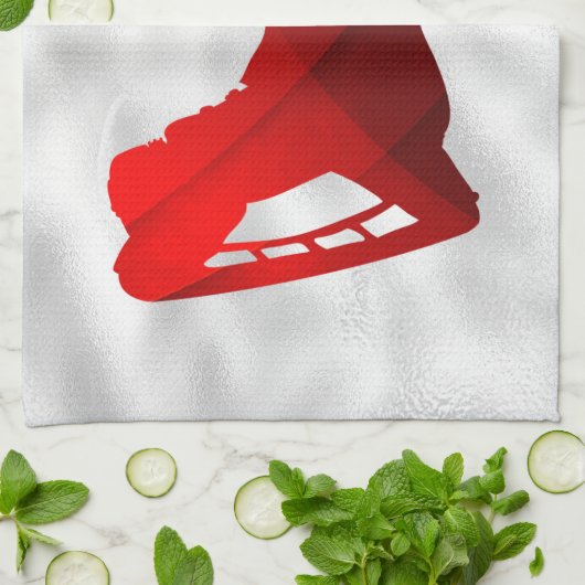 Ice Hockey schaats handdoek rood (Gevouwen)