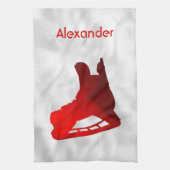 Ice Hockey schaats handdoek rood (Verticaal)