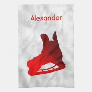 Ice Hockey schaats handdoek rood