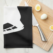 Ice Hockey schaats handdoek zwart wit (Quarter Fold)