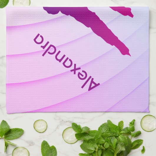 Ice Hockey schaats handdoekspeler paars Theedoek (Gevouwen)