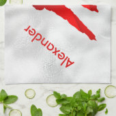 Ice Hockey schaats handdoekspeler rood Theedoek (Gevouwen)