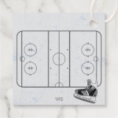 Ice Hockey Schaats Rink Birthday Hartelijk dank Bedankjes Labels (Achterkant)