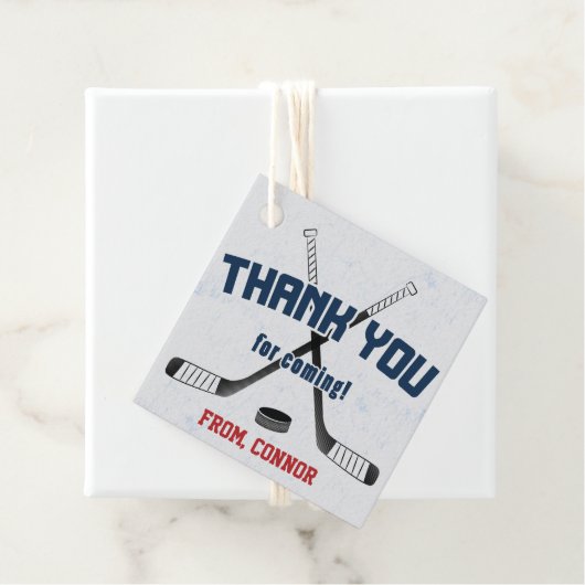 Ice Hockey Schaats Rink Birthday Hartelijk dank Bedankjes Labels (In situ)