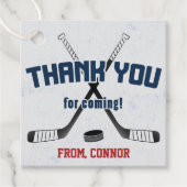 Ice Hockey Schaats Rink Birthday Hartelijk dank Bedankjes Labels (Voorkant)