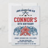 Ice Hockey Schaats Rink Birthday Party, elke leeft Kaart (Voorkant)