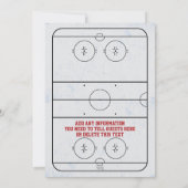 Ice Hockey Schaats Rink Birthday Party, elke leeft Kaart (Achterkant)