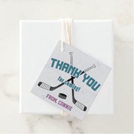 Ice Hockey Schaats Rink Paars Birthday Dank je Bedankjes Labels