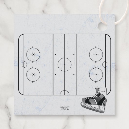 Ice Hockey Schaats Rink Paars Birthday Dank je Bedankjes Labels (Achterkant)