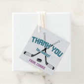 Ice Hockey Schaats Rink Paars Birthday Dank je Bedankjes Labels (In situ)