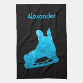 Ice Hockey schaats towel turquoise Theedoek (Verticaal)