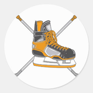 Ice Hockey-Schaatsen Ronde Sticker