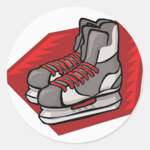 Ice Hockey-Schaatsen Ronde Sticker