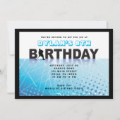 ICE HOCKEY SCHAATSEN Verjaardagsfeest uitnodiging (Voorkant)