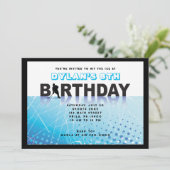 ICE HOCKEY SCHAATSEN Verjaardagsfeest uitnodiging (Staand voorkant)