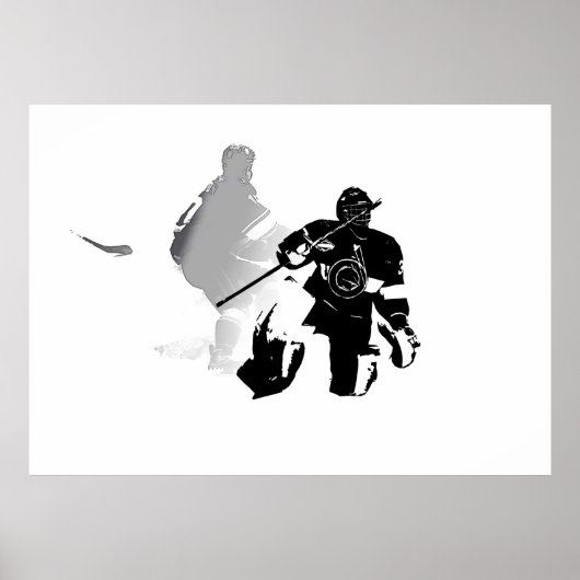 Ice Hockey Season - Goalie en Forward Poster (Voorkant)