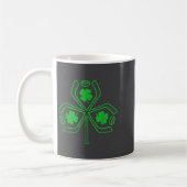 Ice Hockey Shamrock Clover St Patricks Day Player Koffiemok (Links)