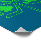 Ice Hockey Shamrock Clover St Patricks Day Player  Poster (Hoek)