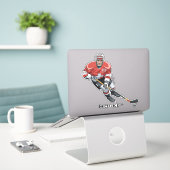 Ice Hockey Skater Design Contour Sticker (Laptop op bureau)