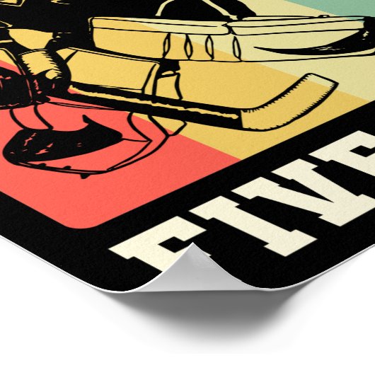 Ice Hockey sluit uw team met vijf hosts Poster (Hoek)