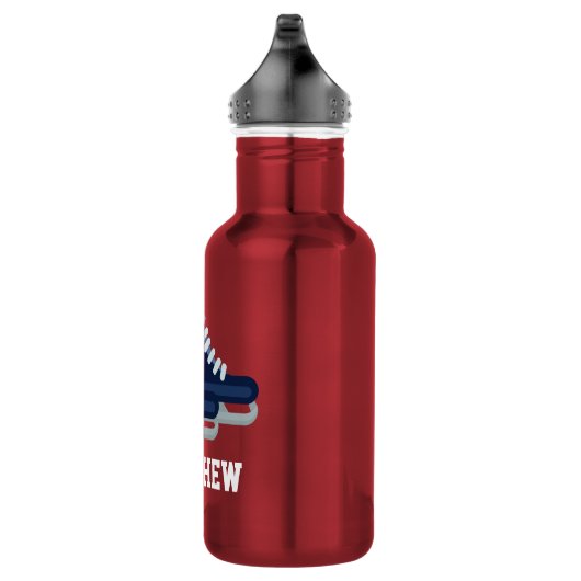 Ice Hockey, speciaal gepersonaliseerd Kinder Roest Waterfles (Rechts)