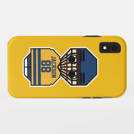 Ice hockey speler Case-Mate iPhone case (Achterkant (horizontaal))