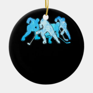 Ice Hockey Speler Coach Fan Team Sport Graphic Hoc Keramisch Ornament