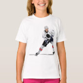 Ice Hockey Speler Meisjes T-shirt (Voorkant)