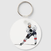 Ice Hockey Speler Sleutelhanger (Voorkant)