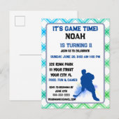 Ice hockey speler sport thema uitnodiging briefkaa (Voorkant / Achterkant)