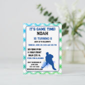 Ice hockey speler sport thema uitnodiging briefkaa (Staand voorkant)