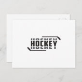 Ice Hockey Speler Stick Puck Team Grappig cadeau i Briefkaart (Voorkant / Achterkant)