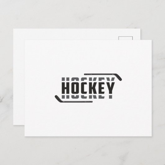 Ice Hockey Speler Stick Puck Team Grappig cadeau i Briefkaart (Voorkant / Achterkant)