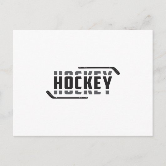 Ice Hockey Speler Stick Puck Team Grappig cadeau i Briefkaart (Voorkant)