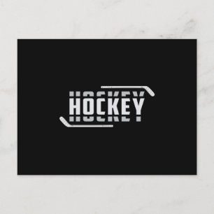 Ice Hockey Speler Stick Puck Team Sport Gift Idee Briefkaart