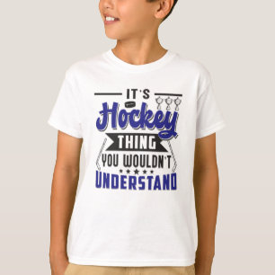 Ice Hockey Speler Stick Team Puck Grappig cadeau i T-shirt