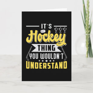 Ice Hockey Speler Stick Team Puck Sport Gift Idee Kaart