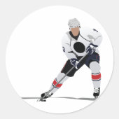 Ice Hockey Speler Stickers (Voorkant)