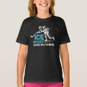 Ice Hockey-spelers lopen op water T-shirt (Voorkant)