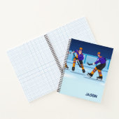Ice Hockey Spiral Notitieboek Aangepast (Binnen)