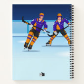 Ice Hockey Spiral Notitieboek Aangepast (Achterkant)