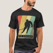  Ice Hockey Sport Retro Poster T-shirt (Voorkant)