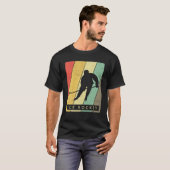  Ice Hockey Sport Retro Poster T-shirt (Voorkant volledig)