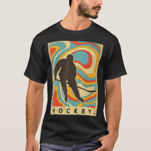 Ice Hockey Sport Retro Poster T-shirt