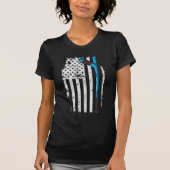 Ice Hockey Stick US American Flag T-shirt (Voorkant)
