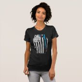 Ice Hockey Stick US American Flag T-shirt (Voorkant volledig)